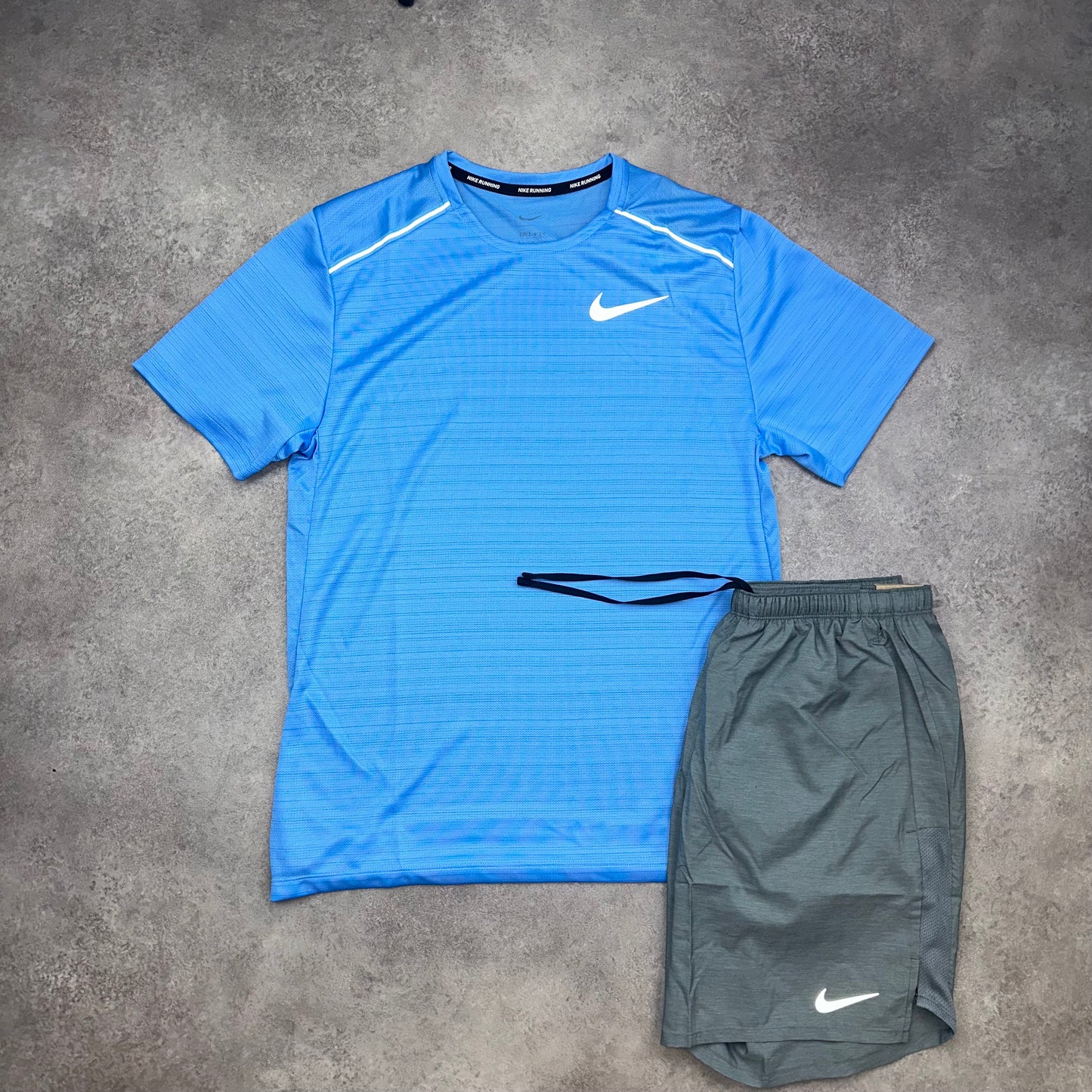 Nike Miler University & Challenger Shorts Grey