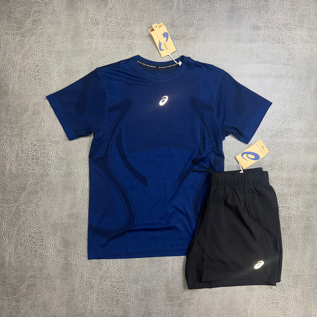ASIC Seamless SS Midnight Navy & Black Shorts