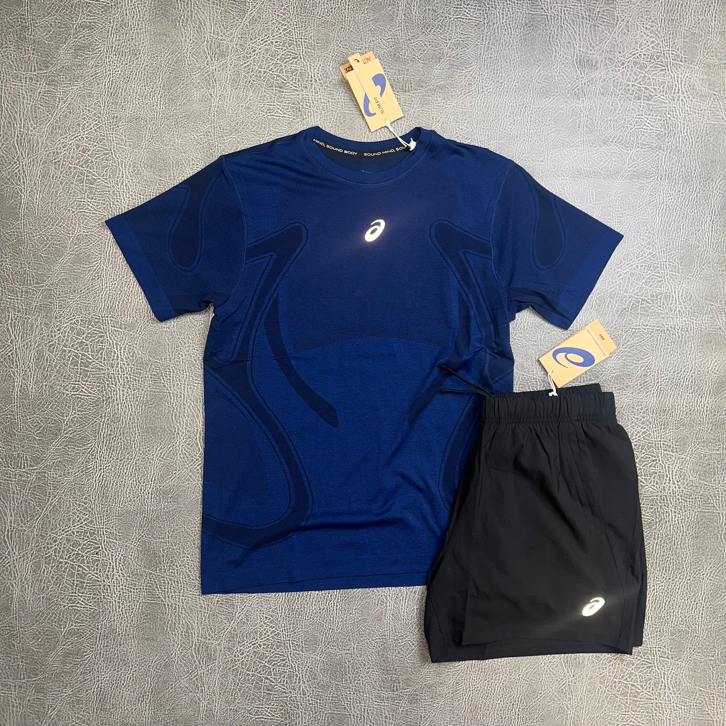 ASIC Seamless SS Midnight Navy & Black Shorts