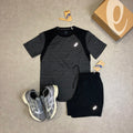 ASICS Road SS Top Performance Black & Sport Run Shorts Blak