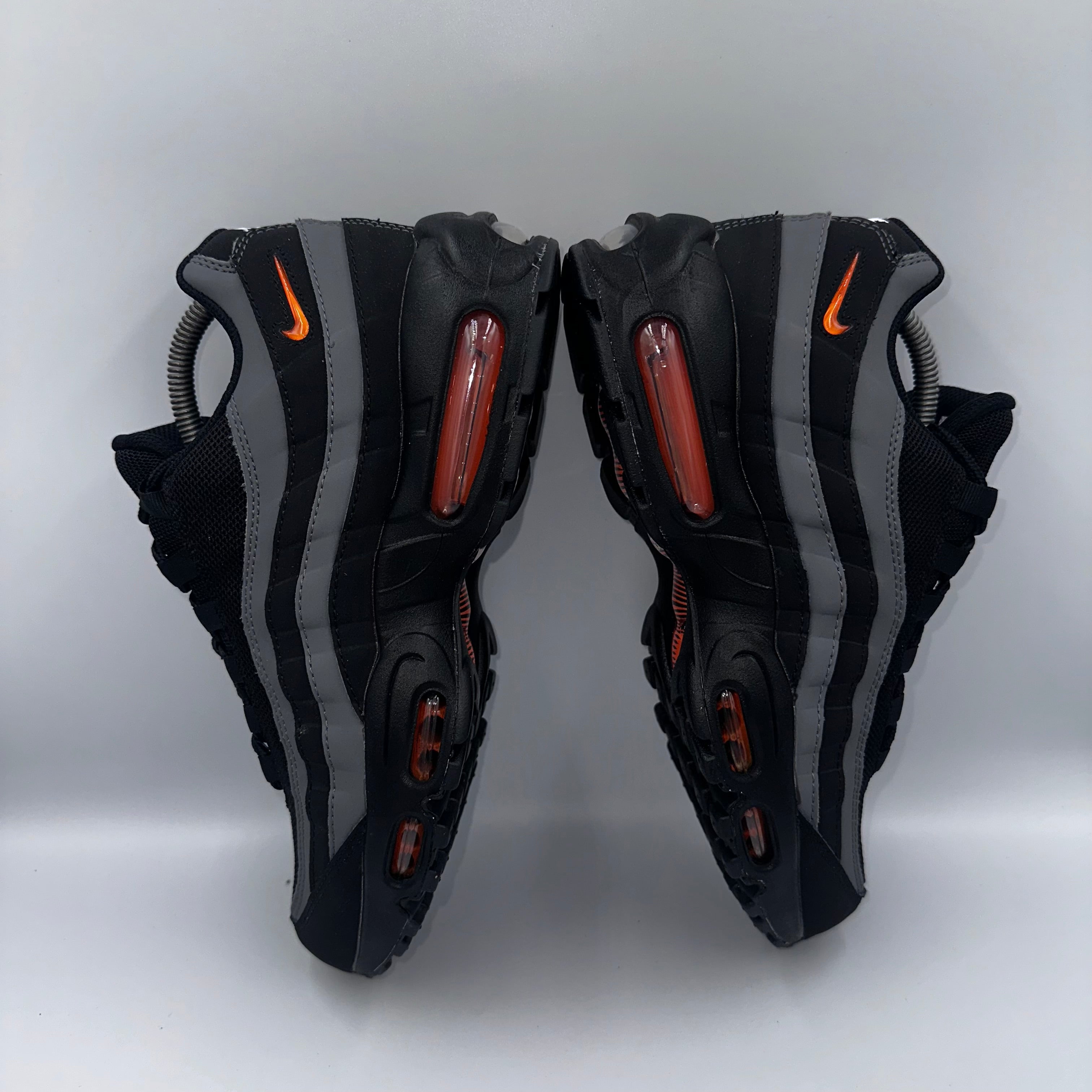 Nike Air Max 95 Safety Orange three-quarter front angle