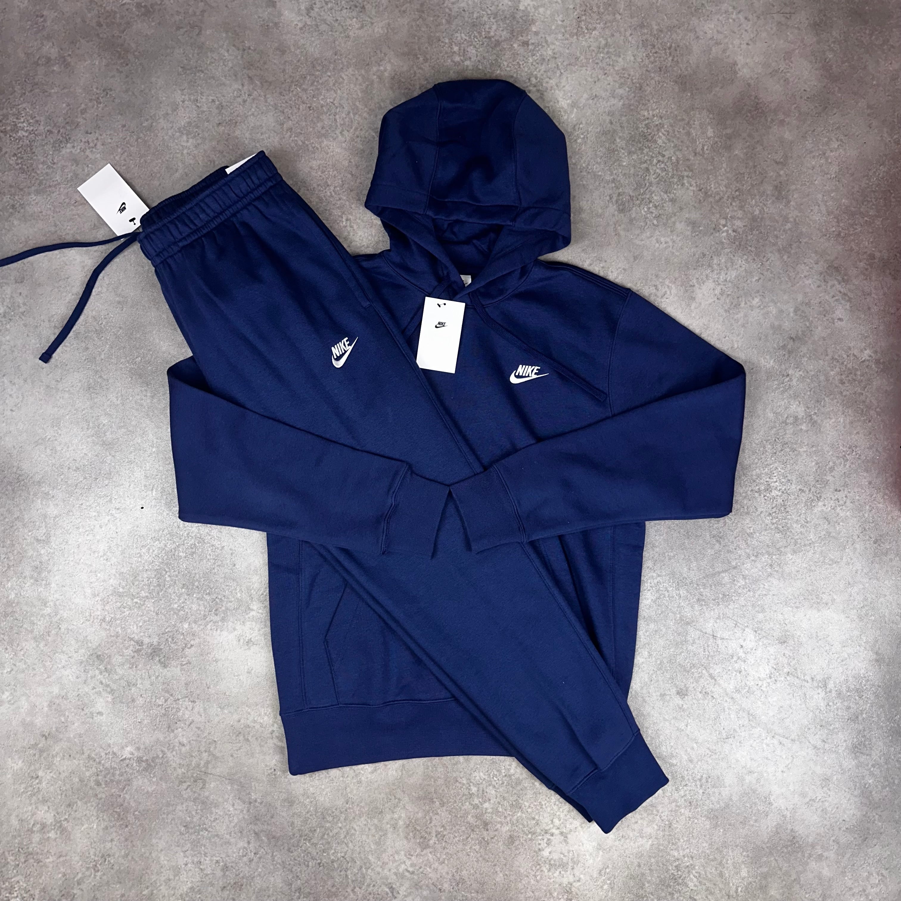 Nike Sportswear Club Fleece Tracksuit Midnight Navy back view