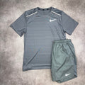 Nike Miler & Challenger Shorts Grey front view