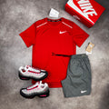 Nike Miler University Red & Challenger Grey front view