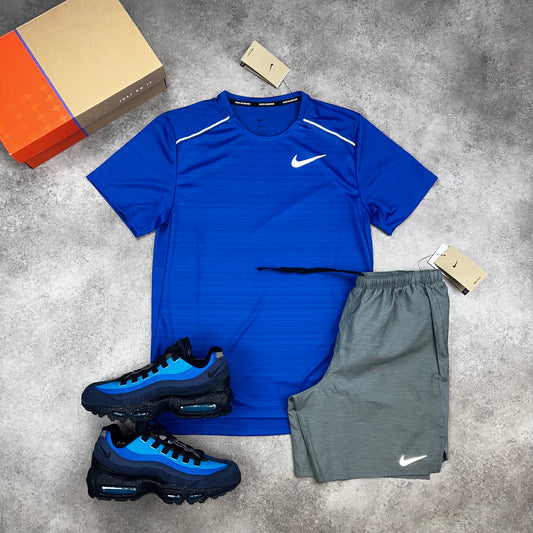 Nike Miler Royal Blue & Challenger Shorts Grey