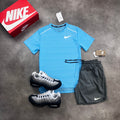 Nike Miler Aquarius Blue & Challenger Grey front view