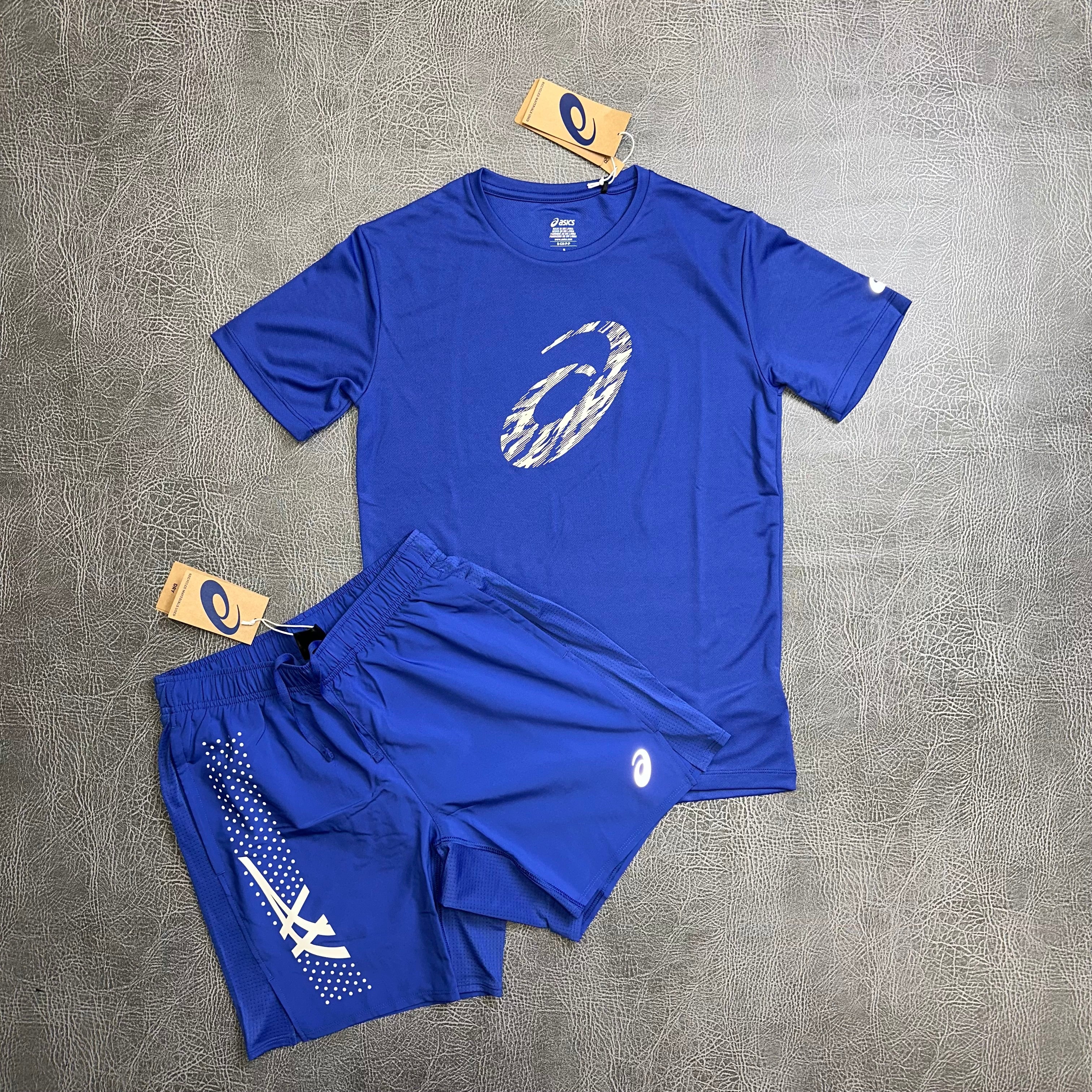 ASIC SS T-shirt & Icon Shorts Dark Cobalt