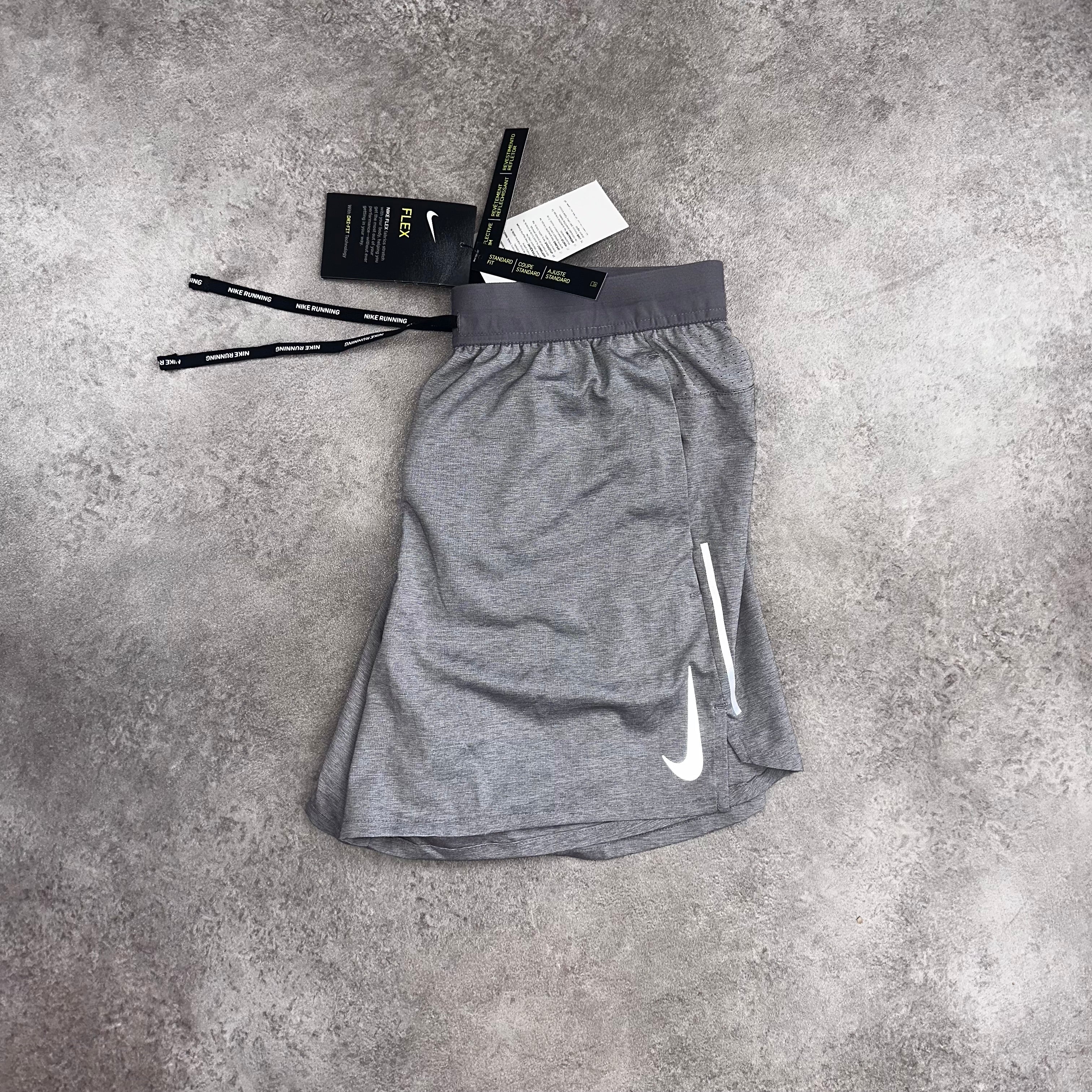 Nike Flex Grey Side Swoosh back view