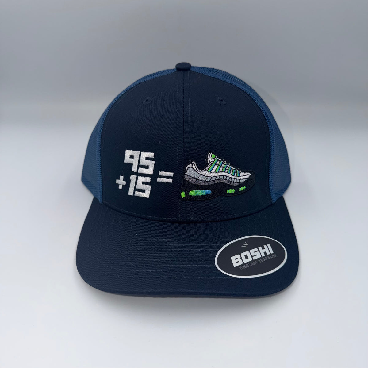 95 + 15 = 110 - Apple Green Cap - Navy