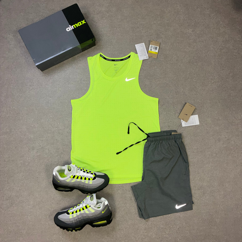 Nike Breathe Miler Tank Top Volt Ice
