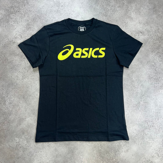 ASICS Cotton T-Shirt Black / Lime Zest