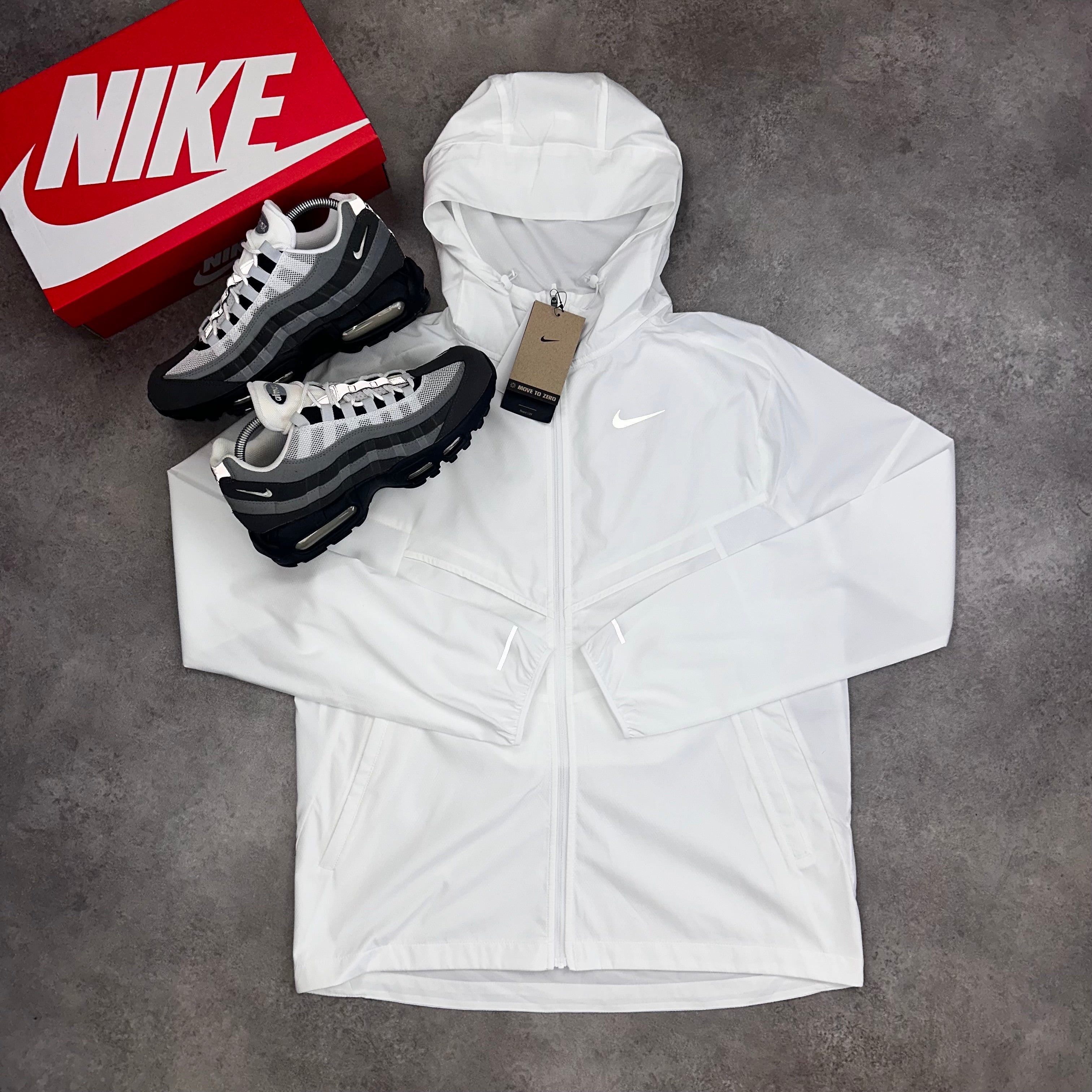 Nike Windbreaker Jacket White front view