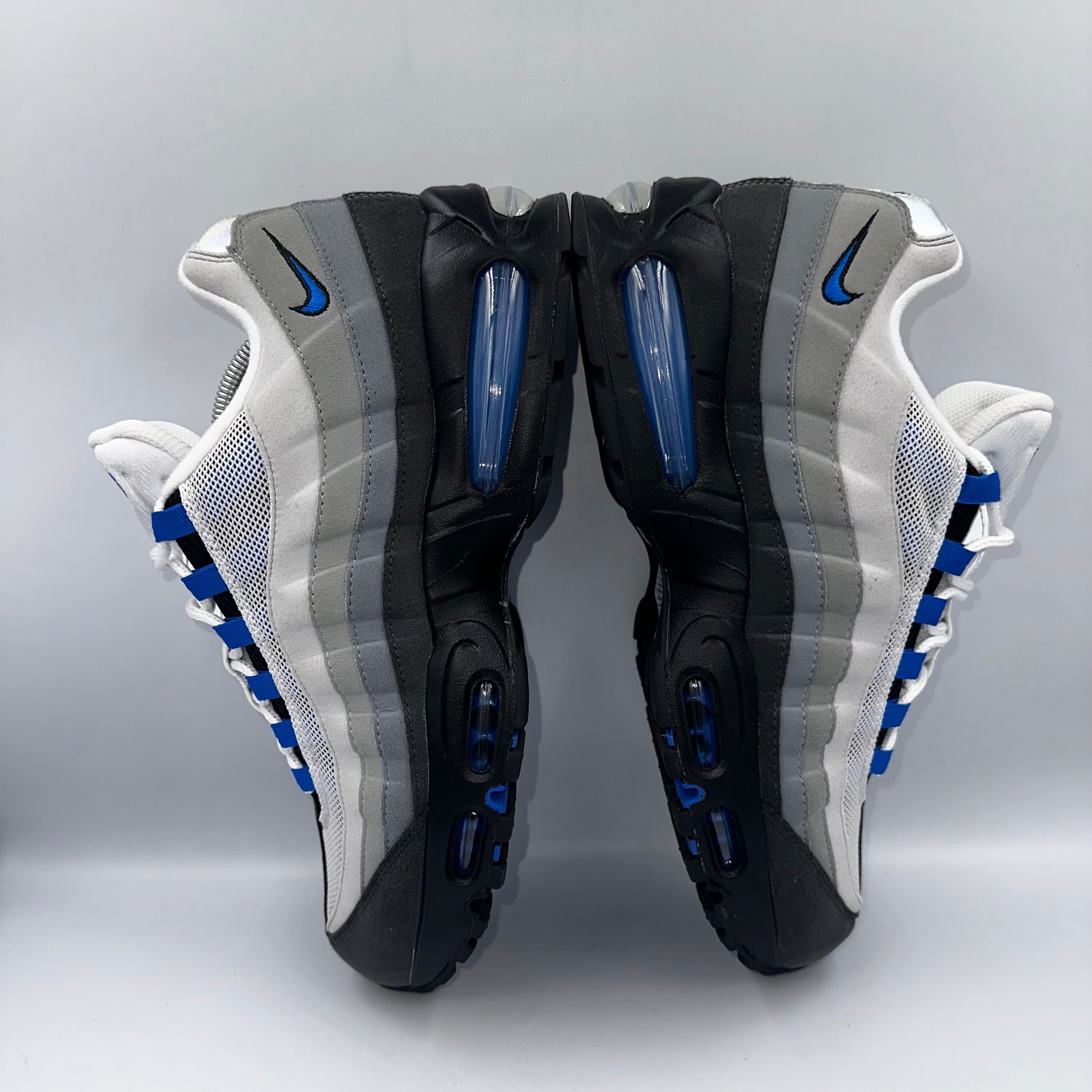Nike Air Max 95 OG Spark Blue "Big Bubble" UK 10 three-quarter front angle