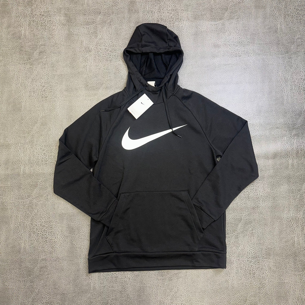 Nike Dri-FIT Pullover Hoodie Black back view All Sizes