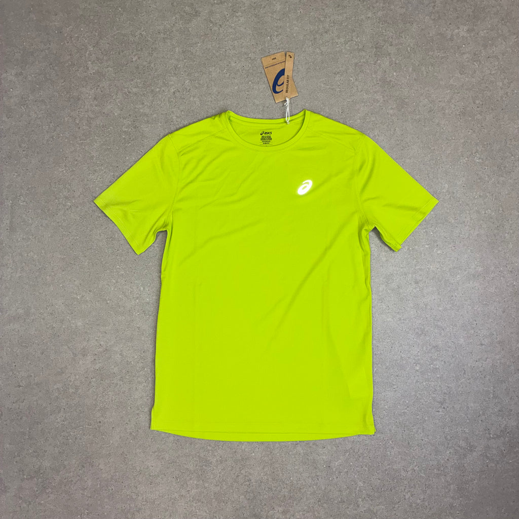 ASICS Core SS Top Neon Lime & Sport Run Shorts Black