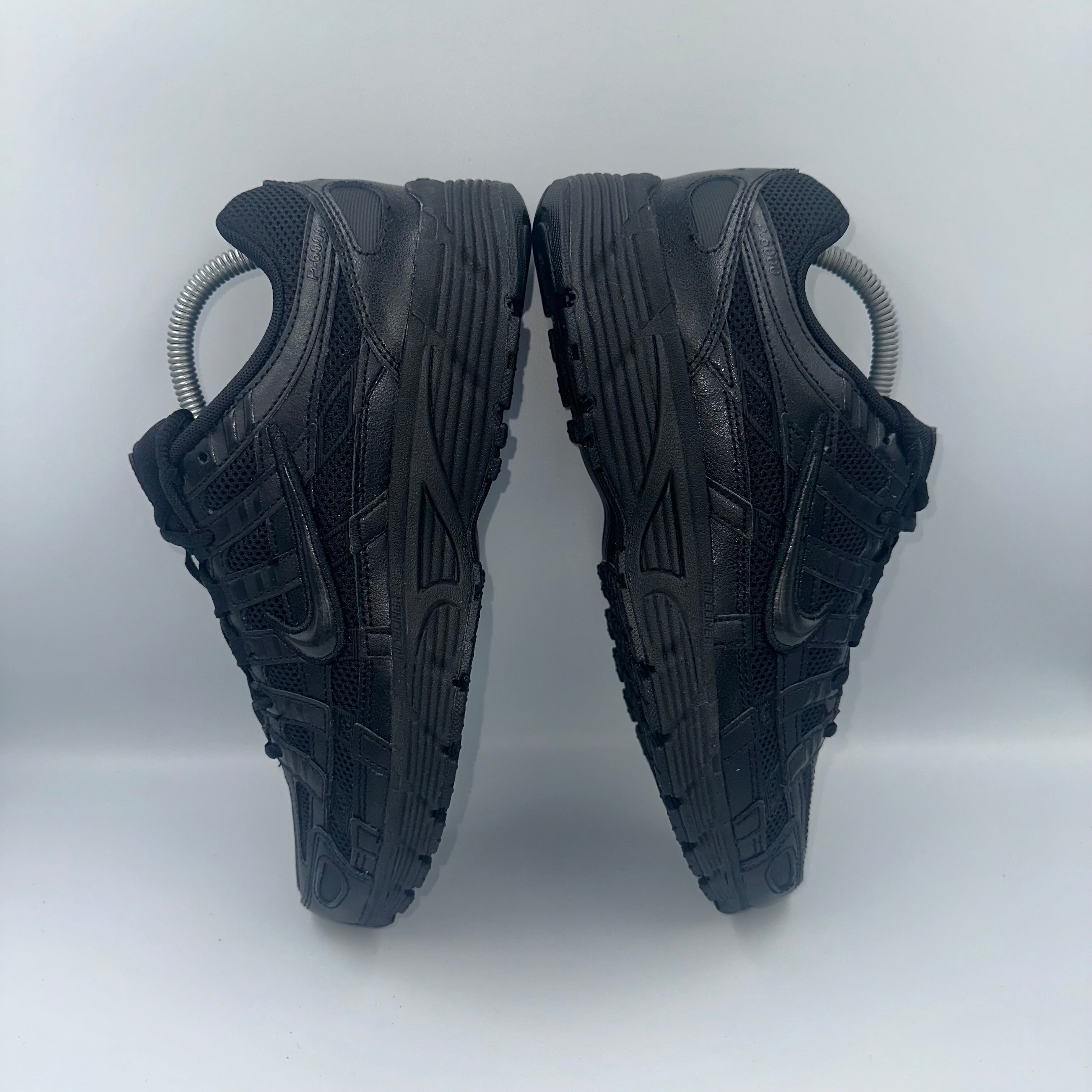 Nike P-6000 All Black three-quarter front angle