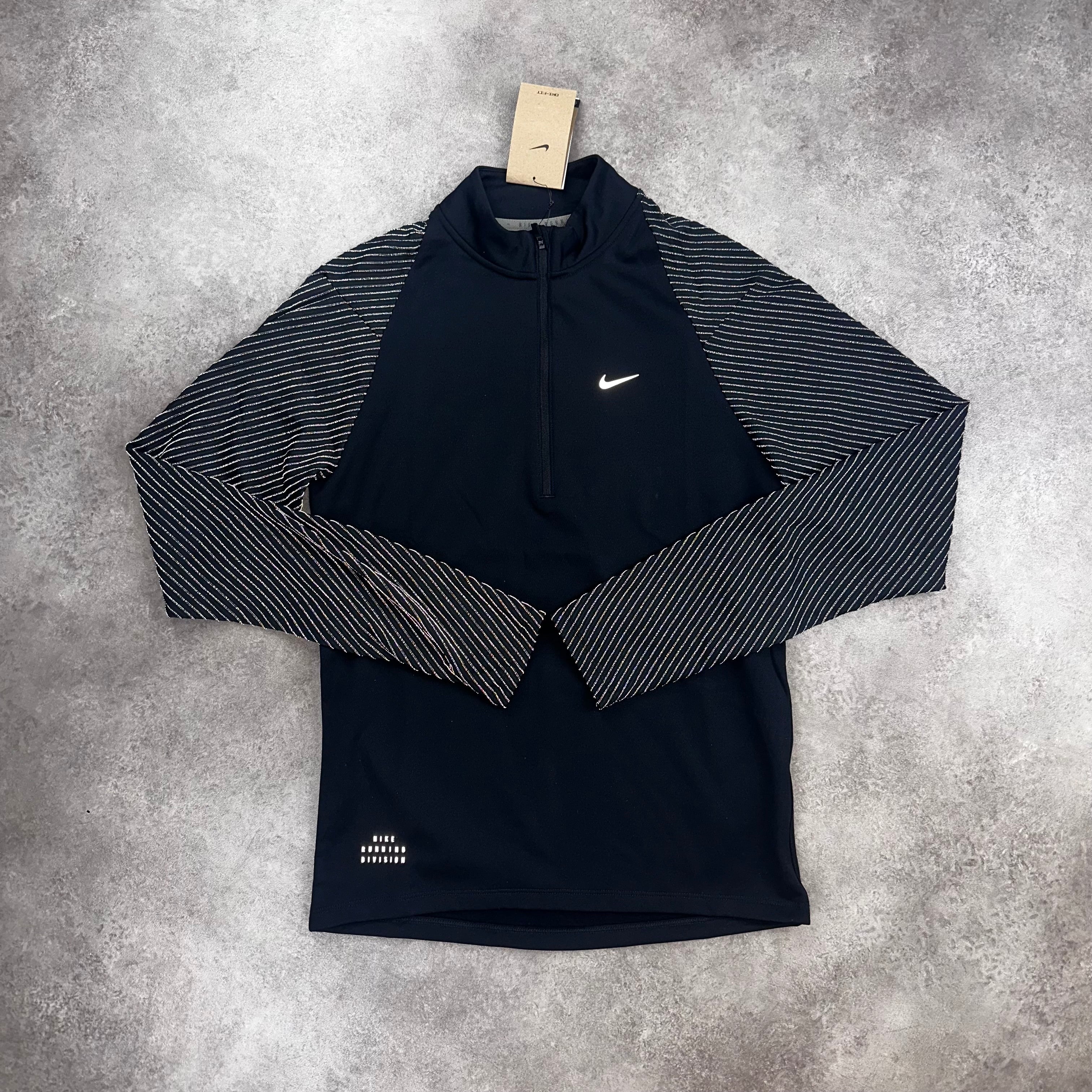 Nike Running Division Half Zip Black front view