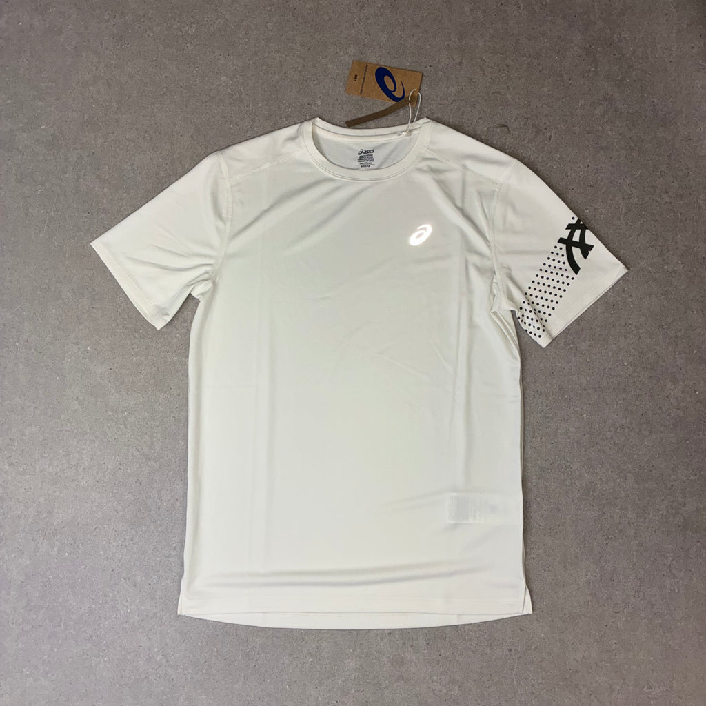 ASICS Icon SS Top Cream & Run Shorts Black
