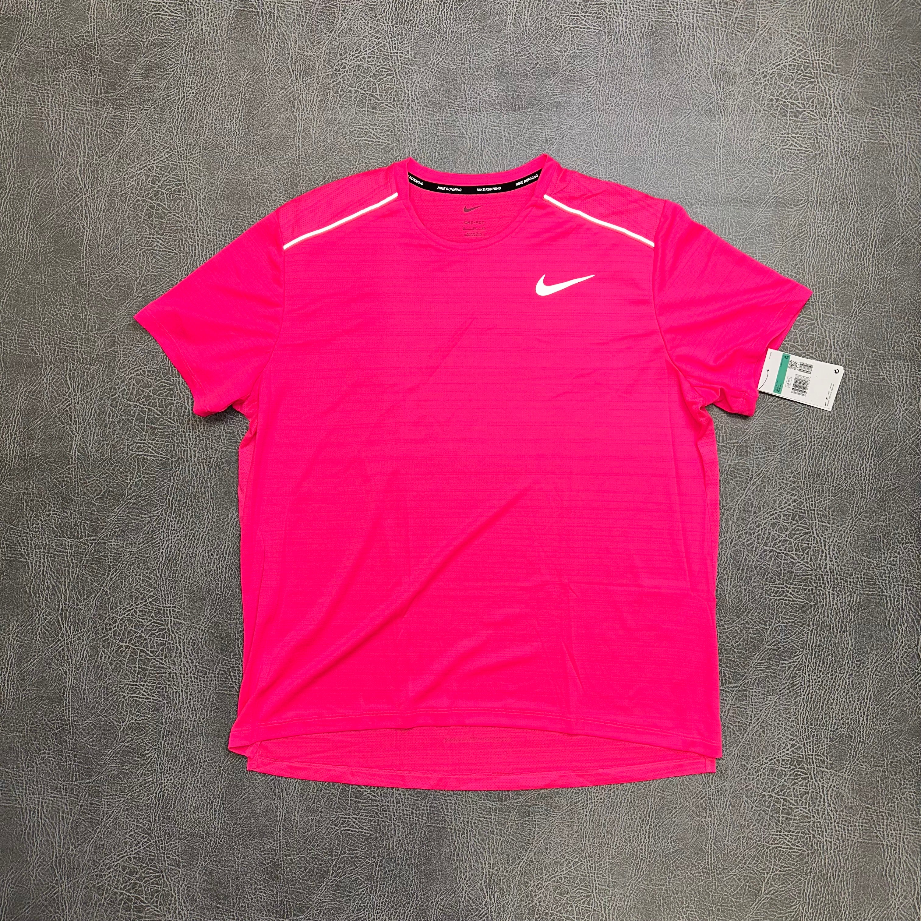 Nike Miler Hyper Pink running top FZ4782-645 front view brand new size XL 2025