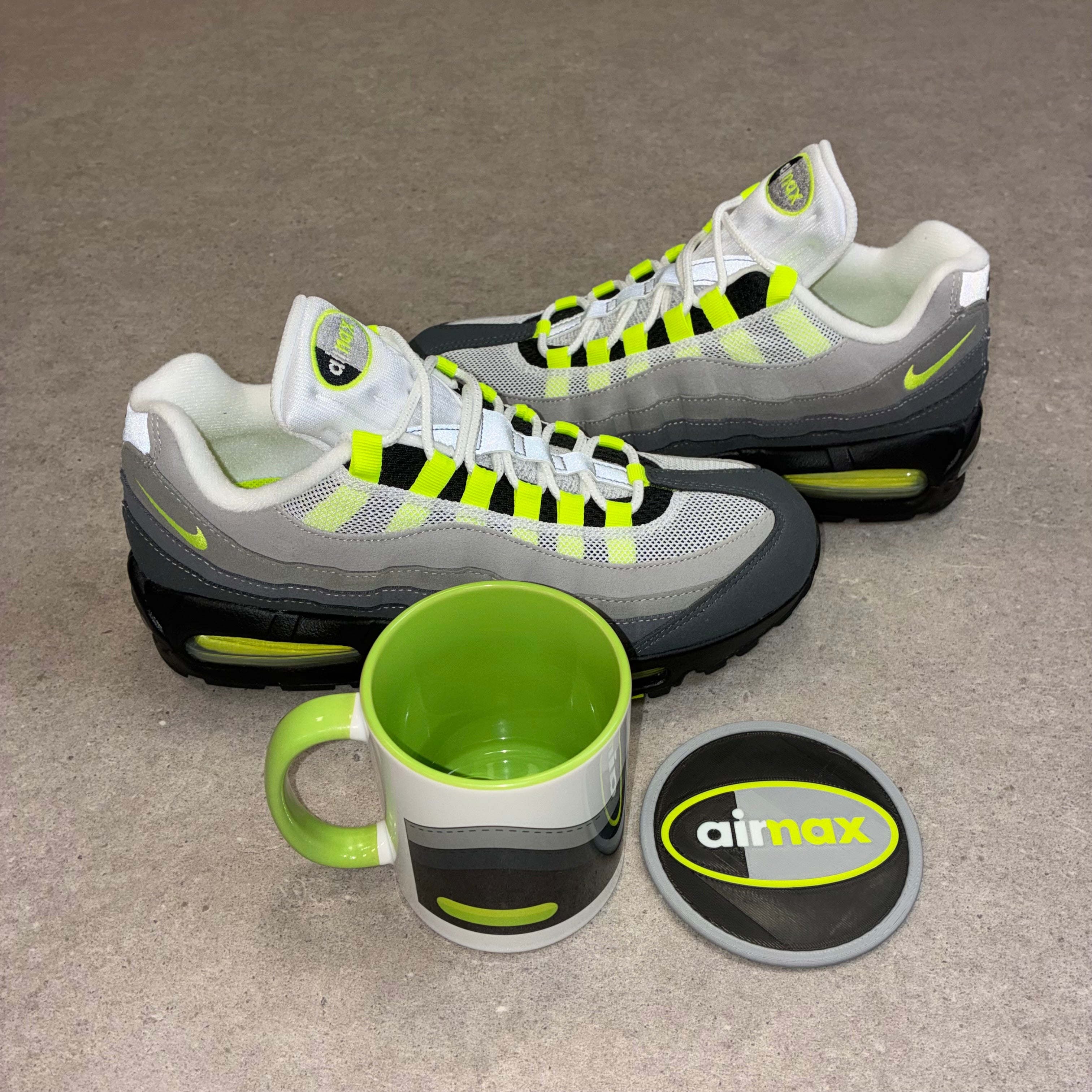 AIRMAX 95 INSPIRED MUG & COASTER - NEON