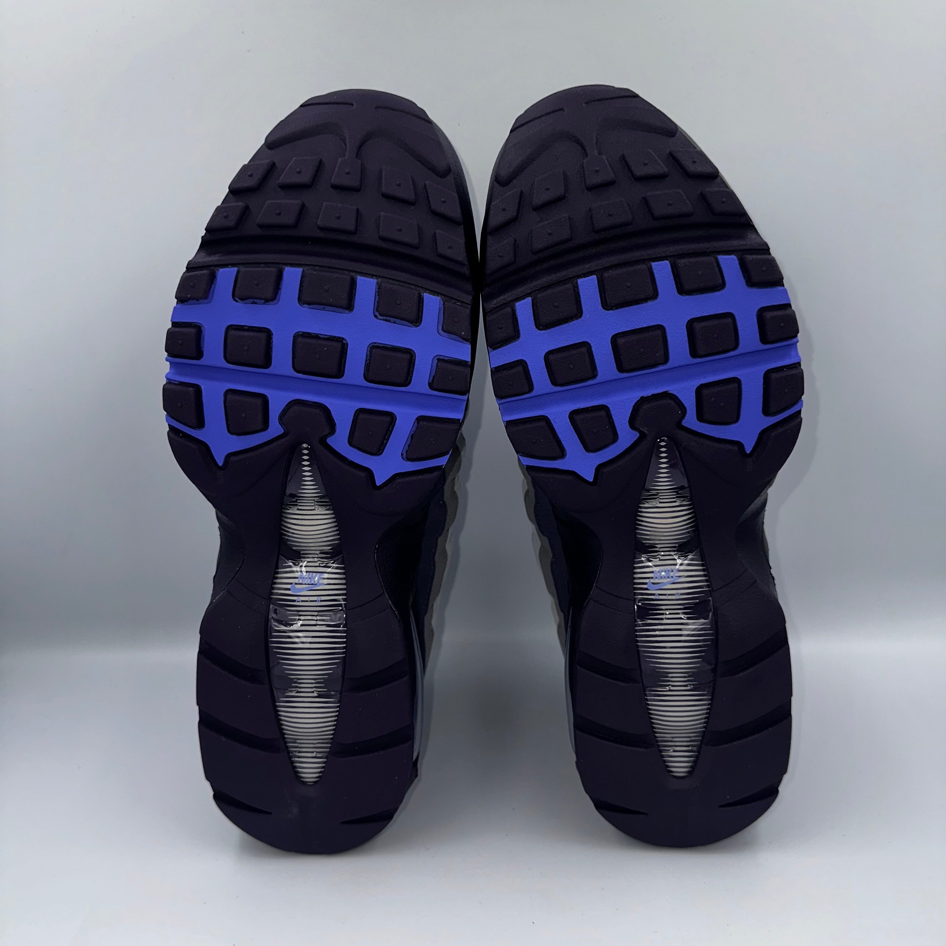 Nike Air Max 95 OG Dynasty Purple "Big Bubble" heel and counter detail