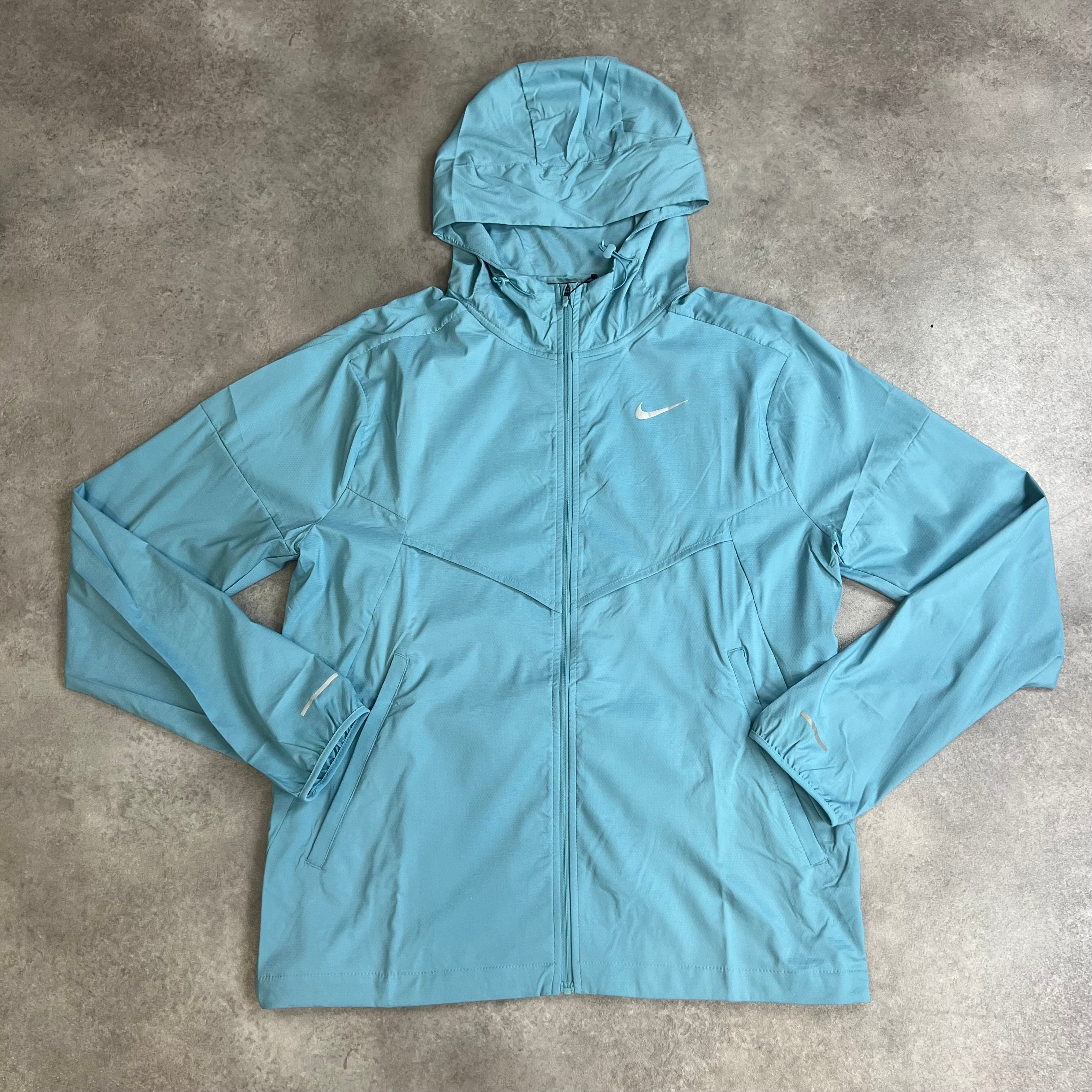 Nike Windbreaker Jacket Turquoise front view