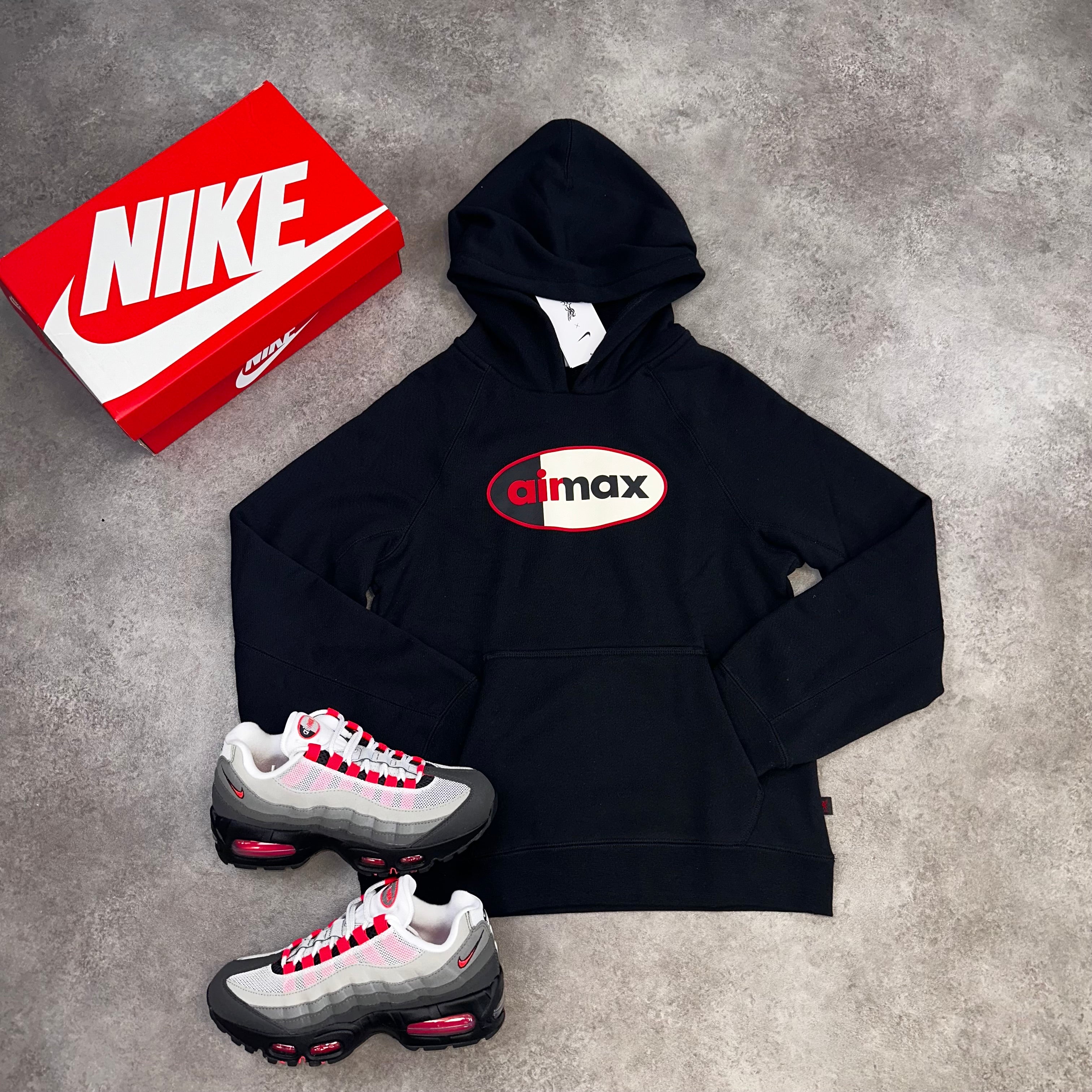 Nike x Liverpool FC Air Max 95 Hoodie Kids lateral side profile