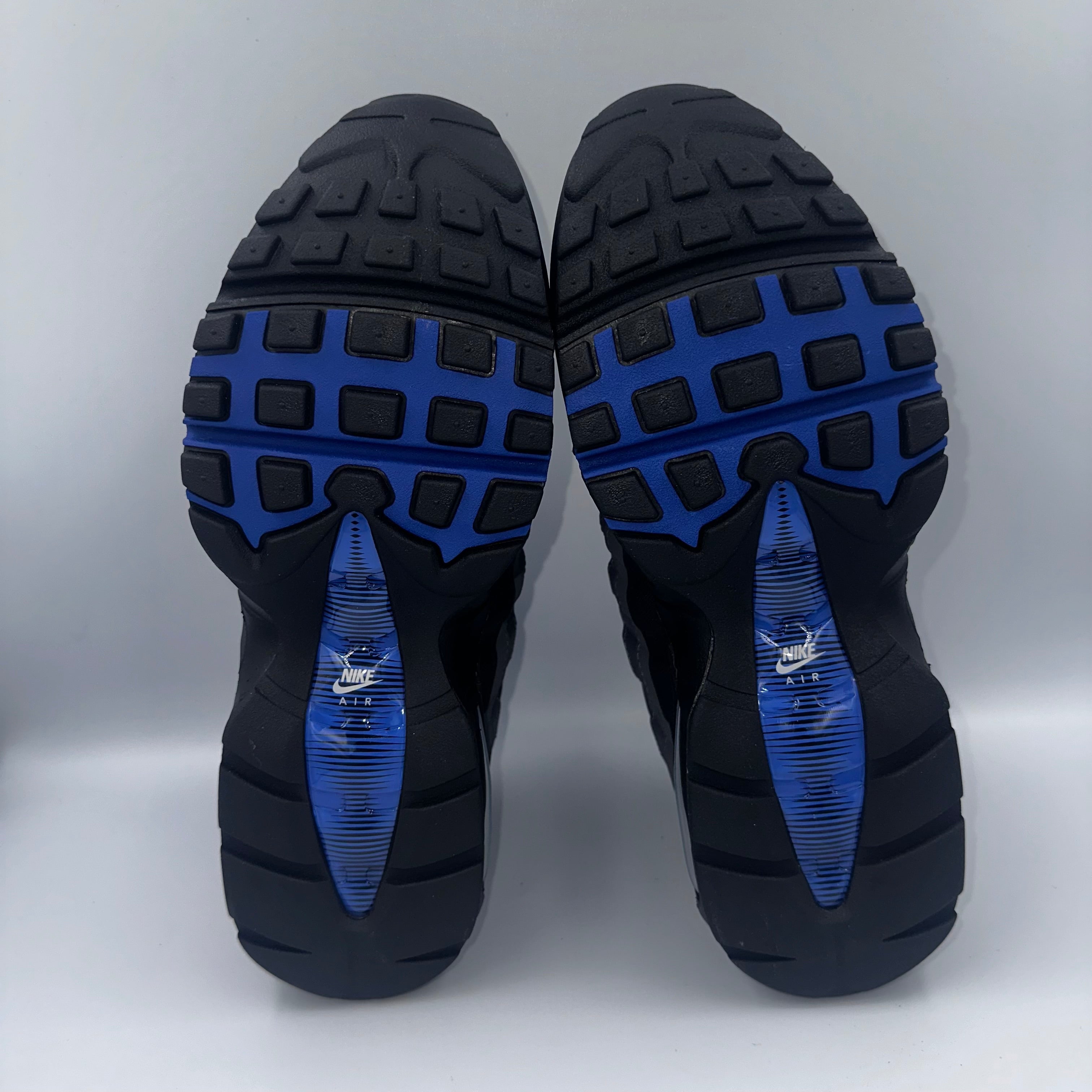 Nike Air Max 95 Black / Game Royal "Big Bubble" heel and counter detail