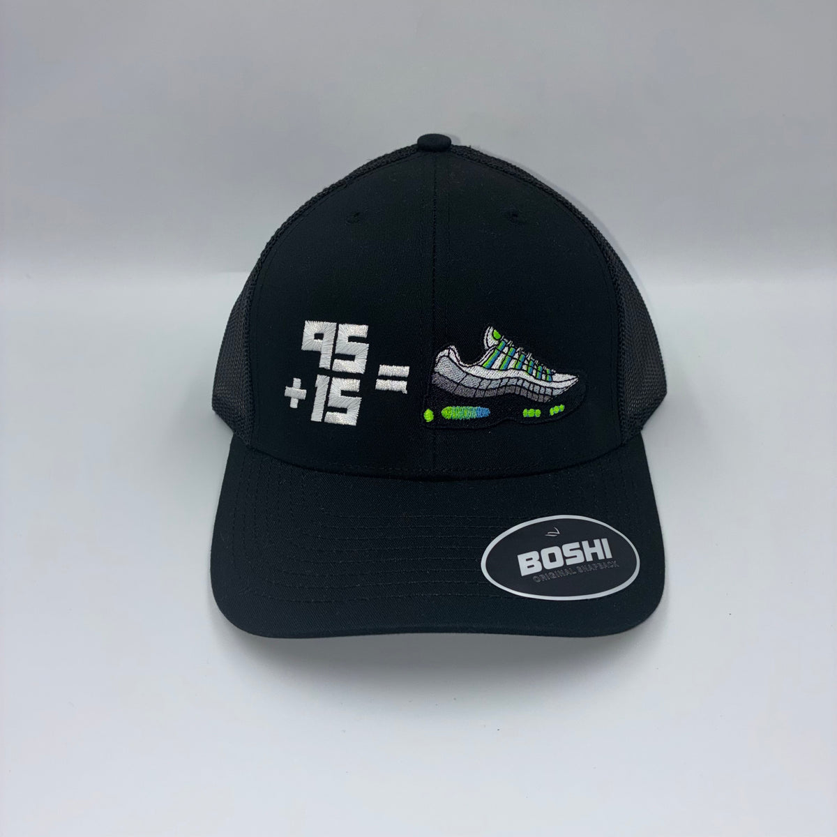 95 + 15 = 110 - Apple Green Cap - Black