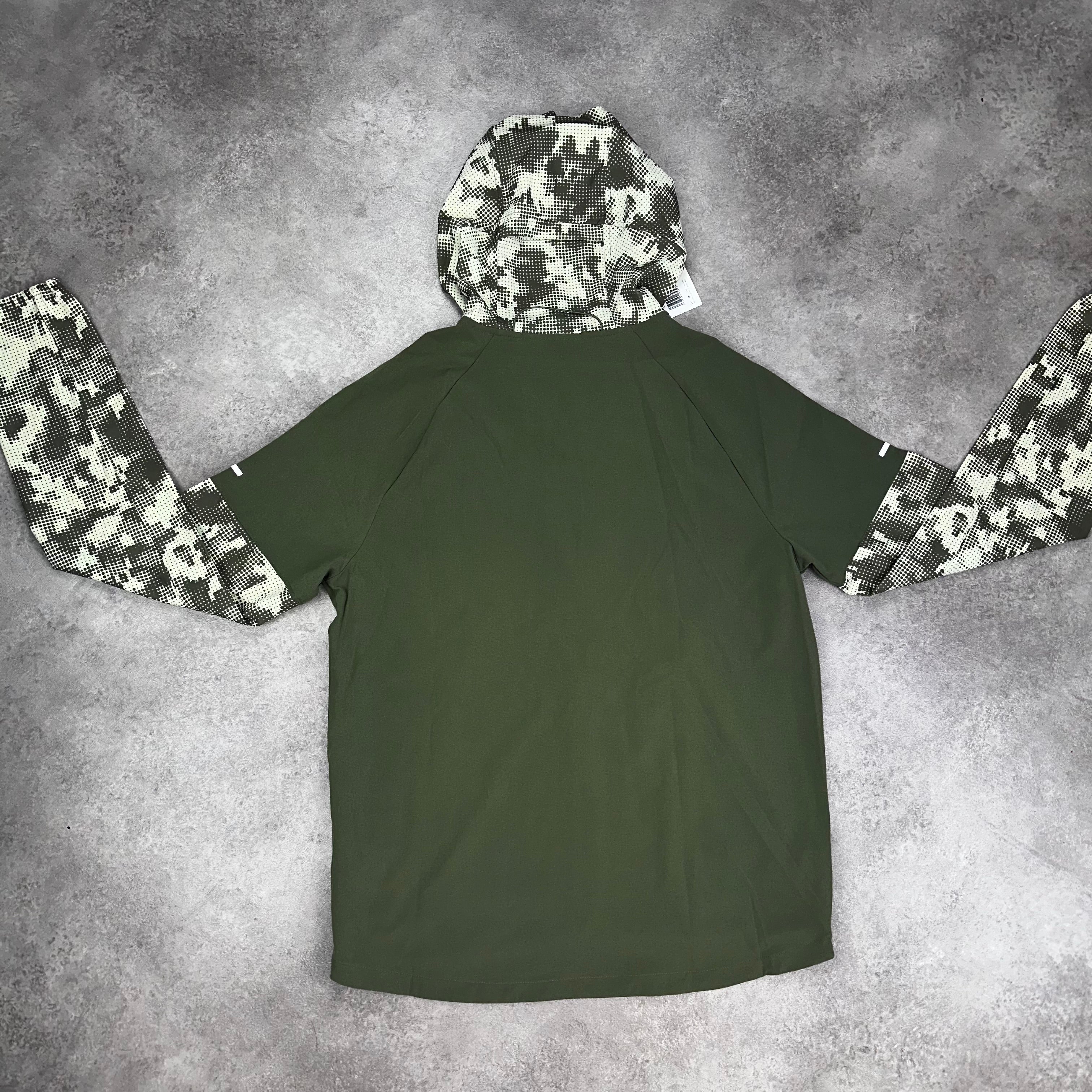 Nike Repel Miler Khaki Camo Jacket detail close-up