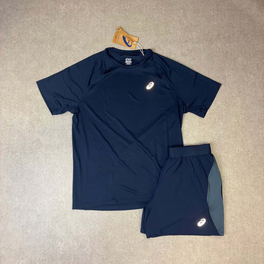 ASICS Sport Run Top & Run Shorts Midnight Navy