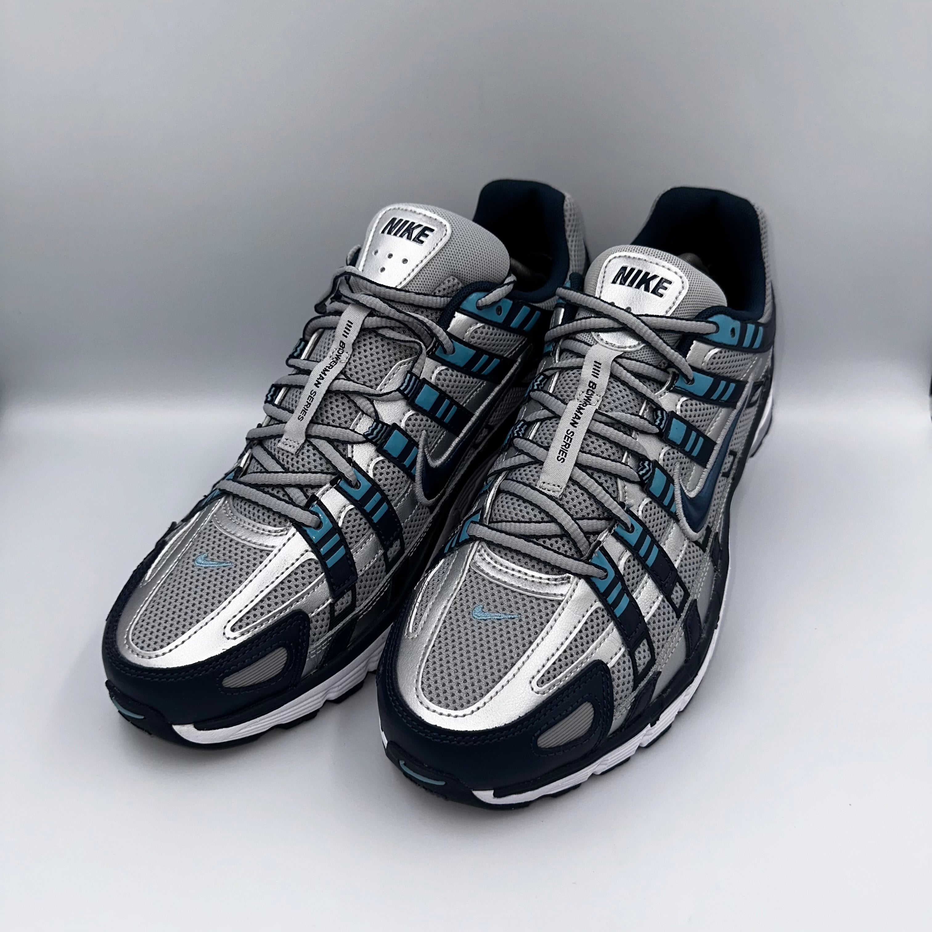 Nike P-6000 Armory Navy / Metallic Silver UK 11 medial side view