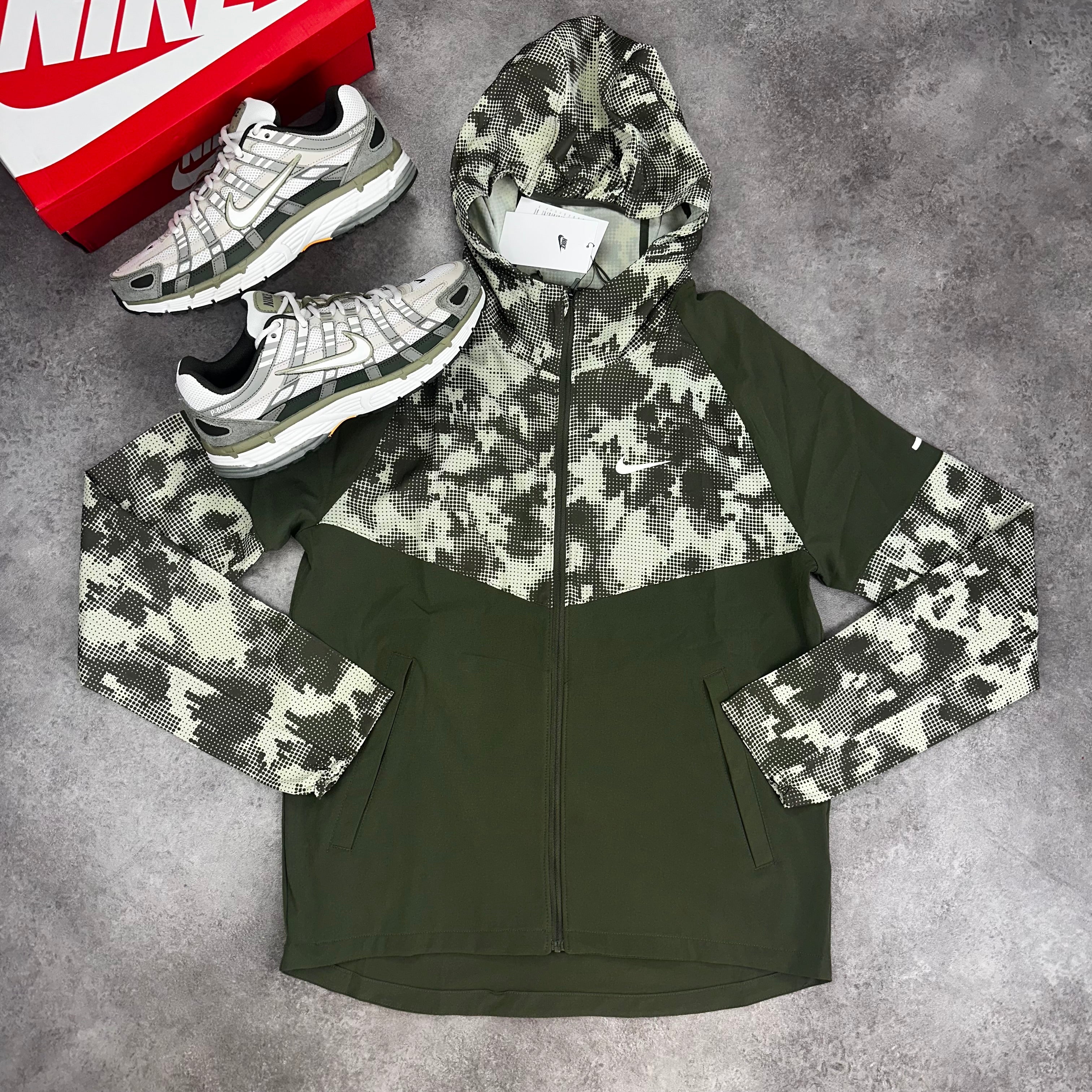 Nike Repel Miler Khaki Camo Jacket front view