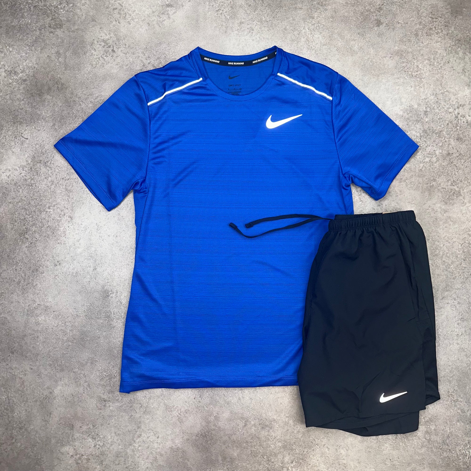 Nike Miler Royal Blue & Challenger Shorts Black