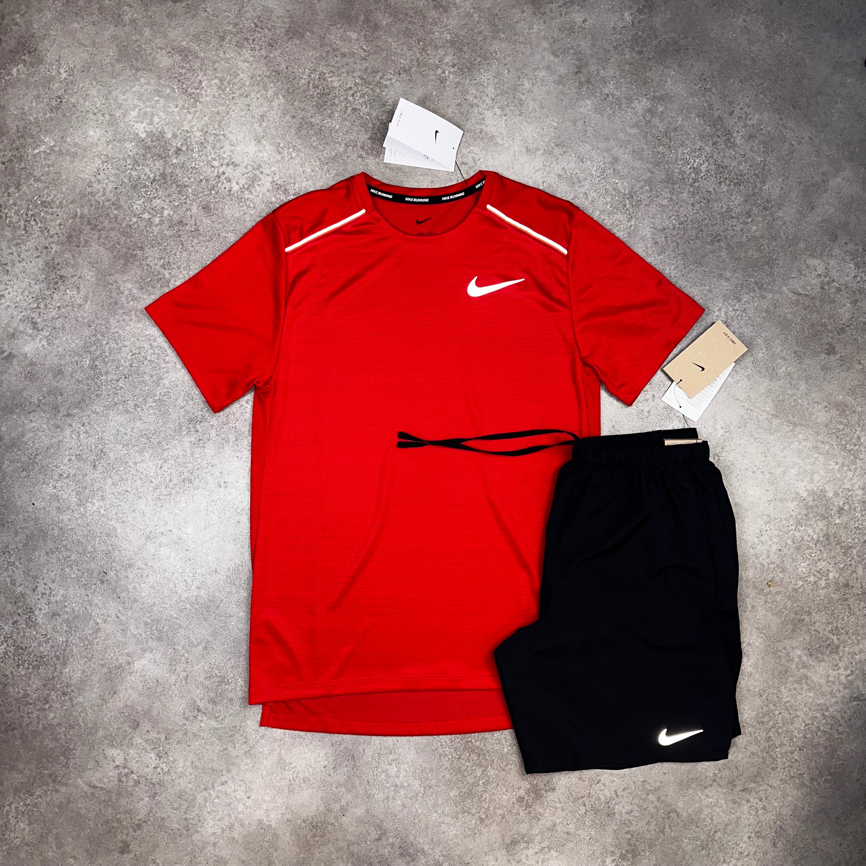 Nike Miler University Red & Challenger Black back view
