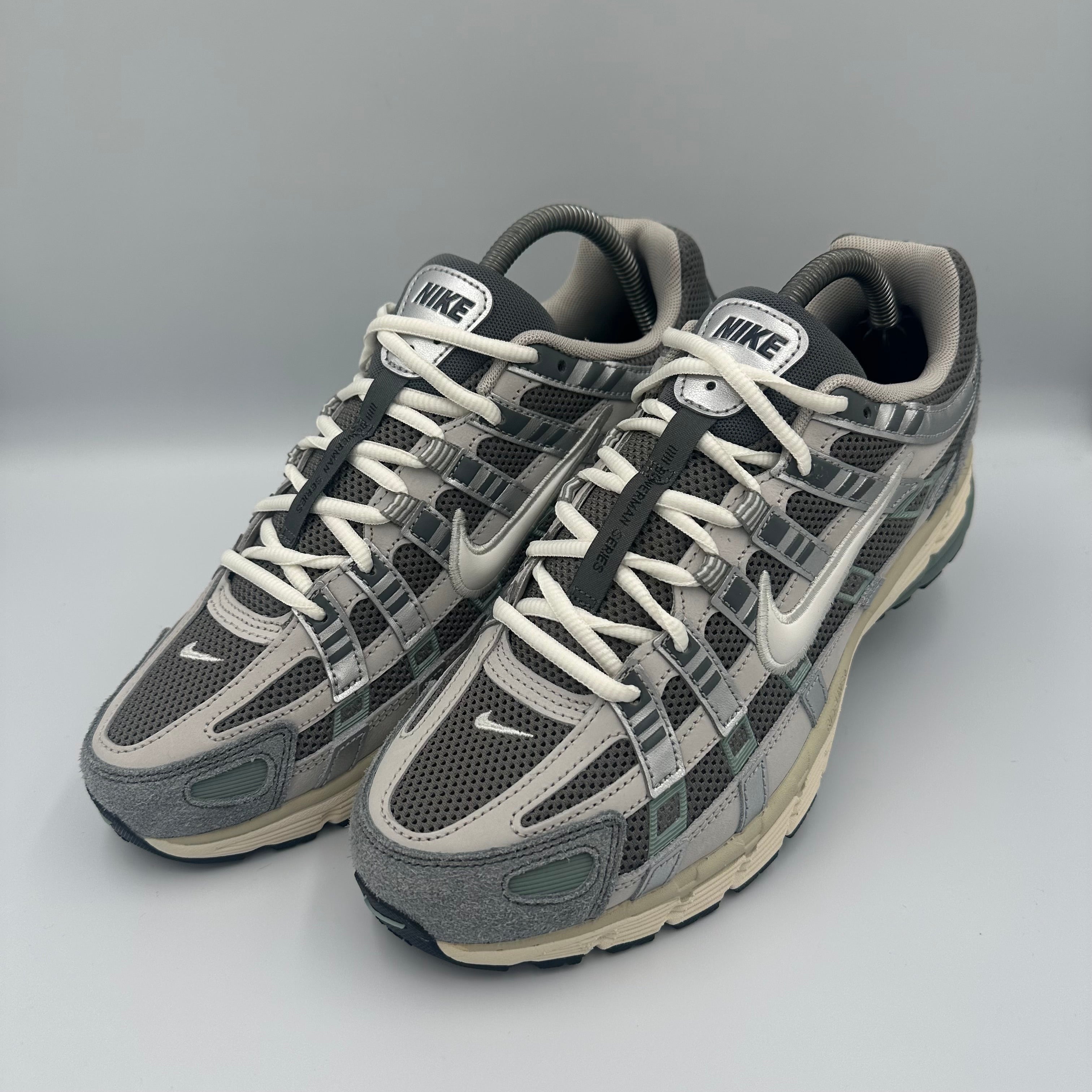 Nike P-6000 Flat Pewter / White-LT Iron Ore medial side view