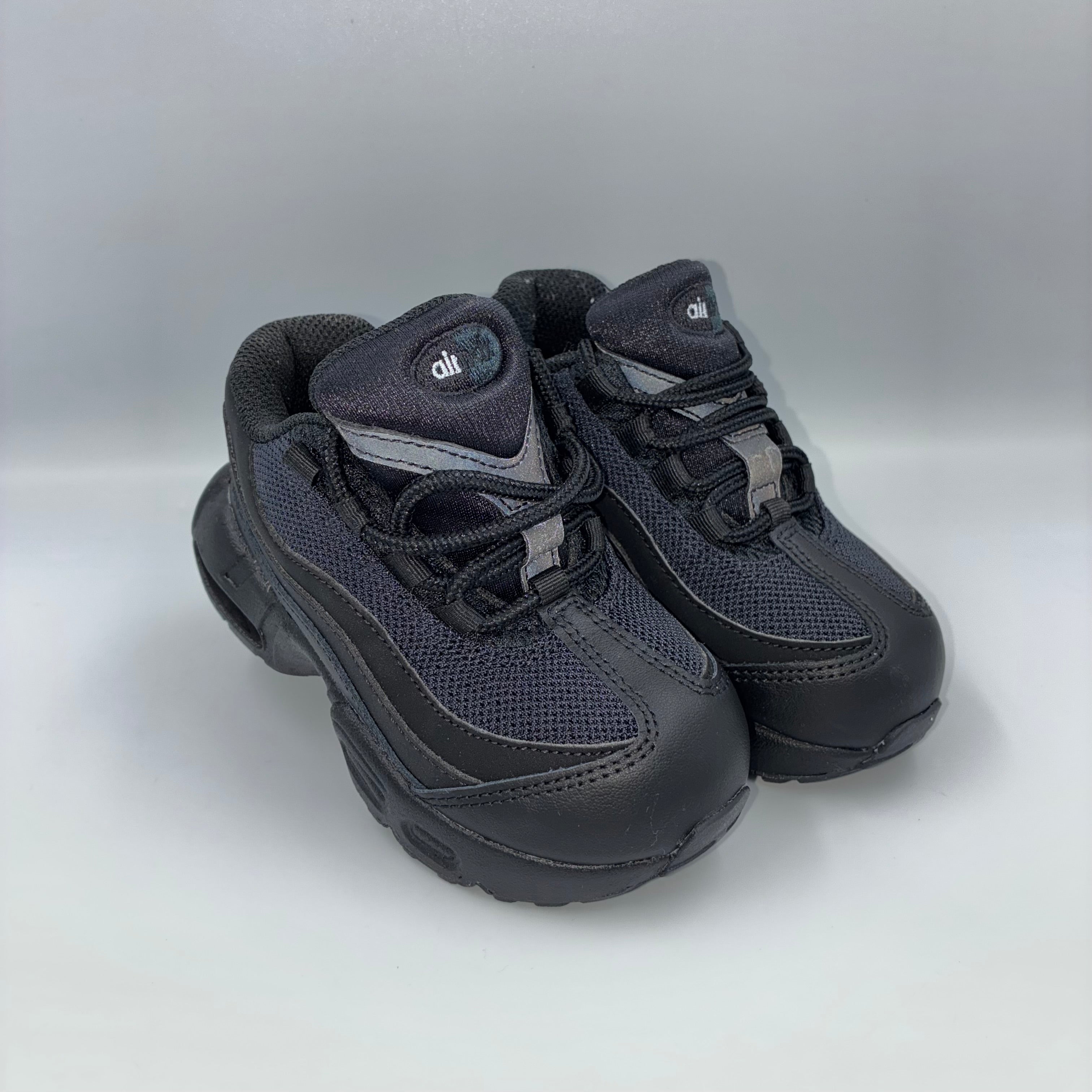 Nike Air Max 95 Triple Black Recraft LTR Toddlers