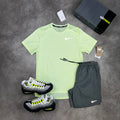 Nike Miler Barely Volt & Challenger Grey front view