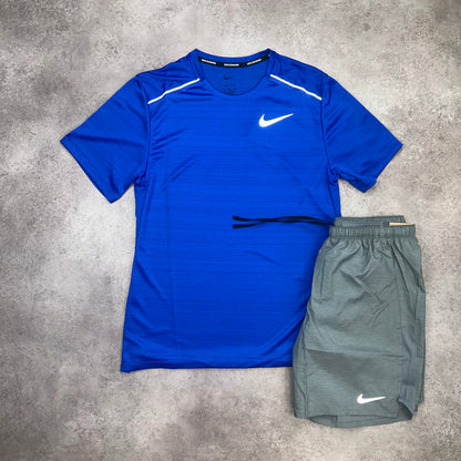 Nike Miler Royal Blue & Challenger Shorts Grey