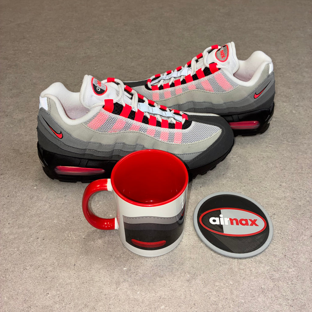 AIRMAX 95 INSPIRED MUG & COASTER - SOLAR RED