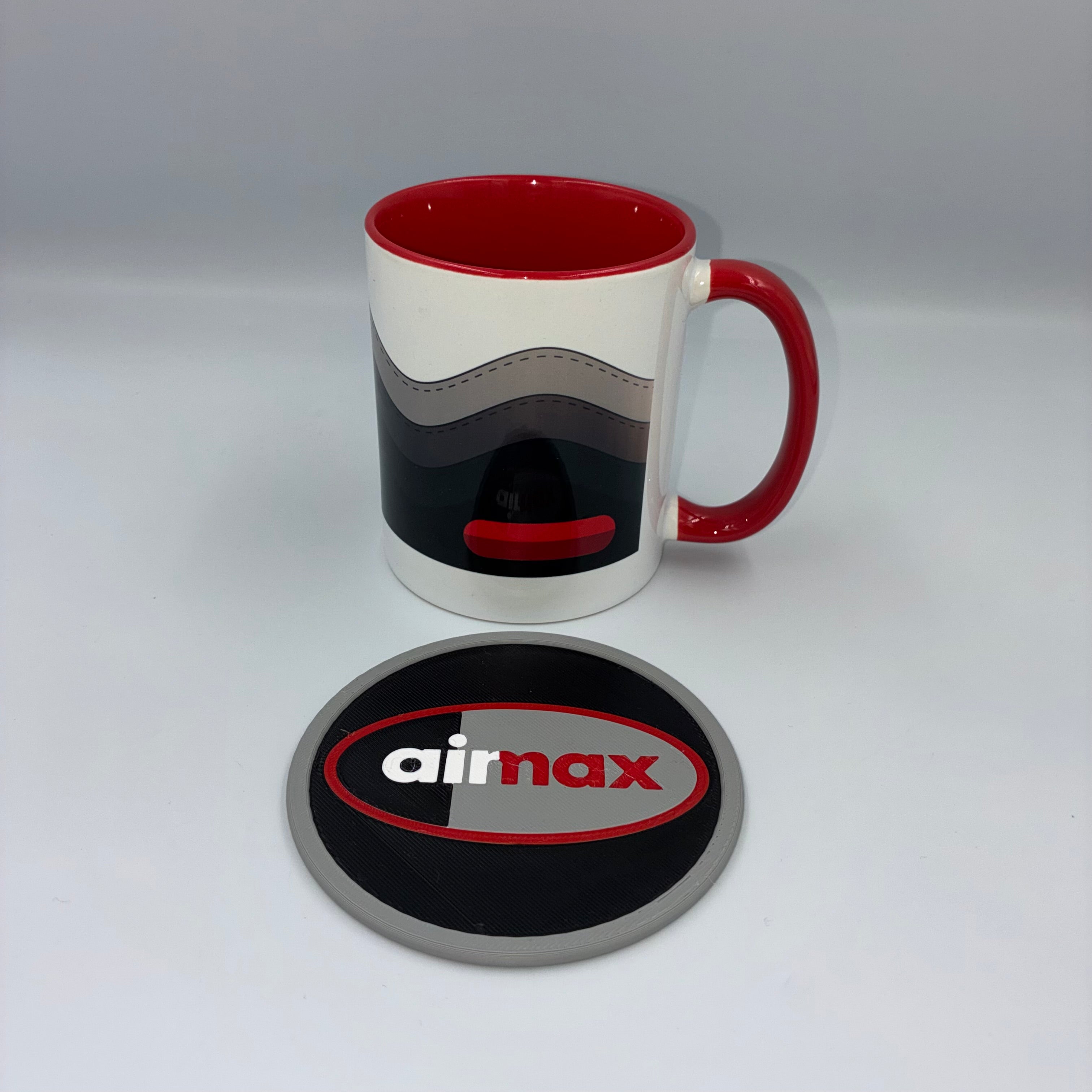AIRMAX 95 INSPIRED MUG & COASTER - SOLAR RED