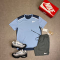 Nike Miler Set Cobalt Bliss / Diffused Blue & Challenger Shorts Grey