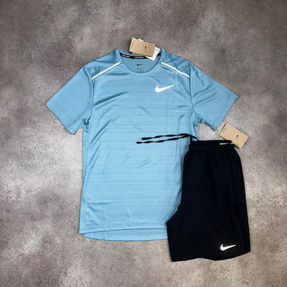 Nike Miler Worn Blue & Challenger Shorts Black