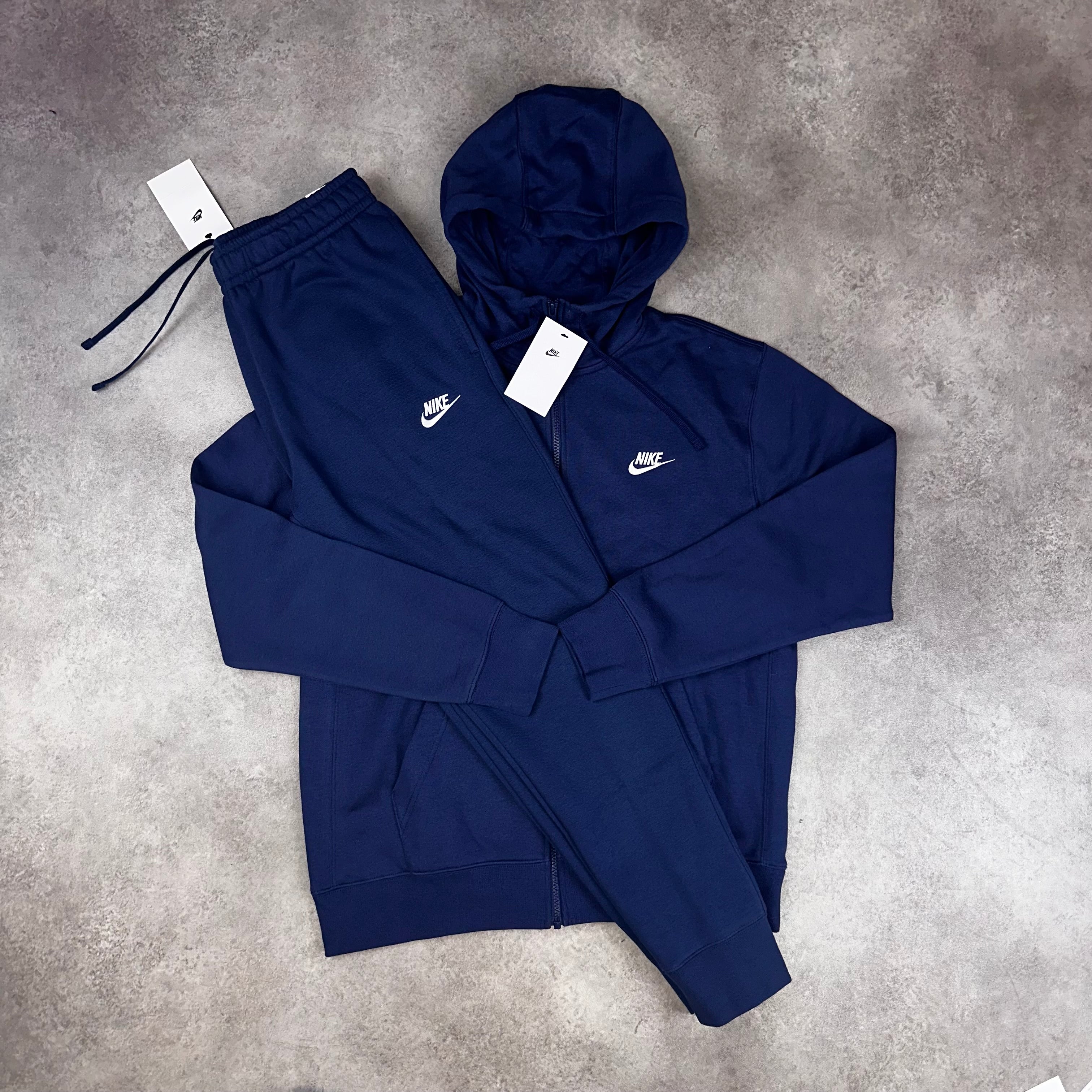 Nike Sportswear Club Fleece Tracksuit Midnight Navy back view