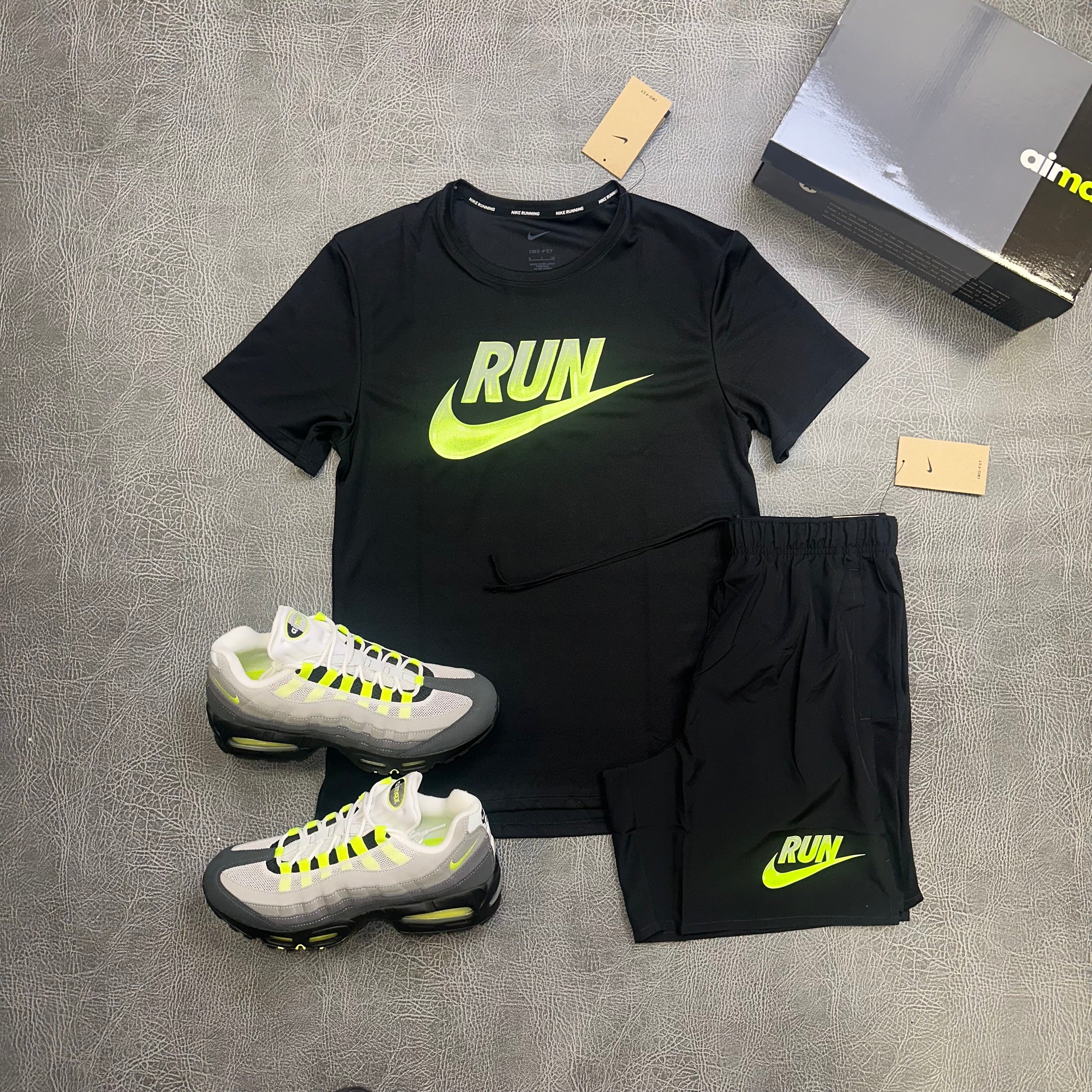 Nike Energy Flash Run Set Black / Neon