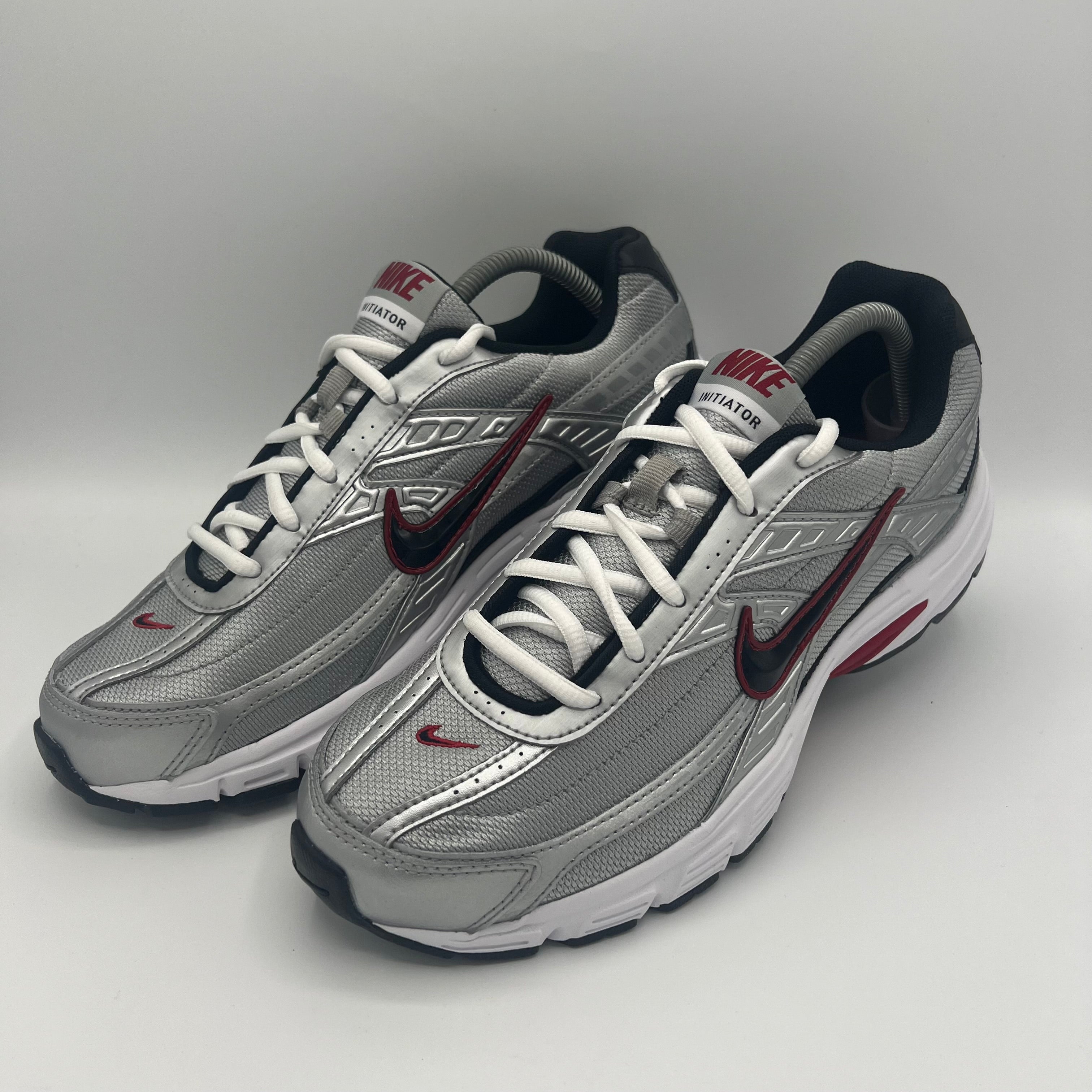 Nike Initiator Metallic Silver / Black/ White medial side view