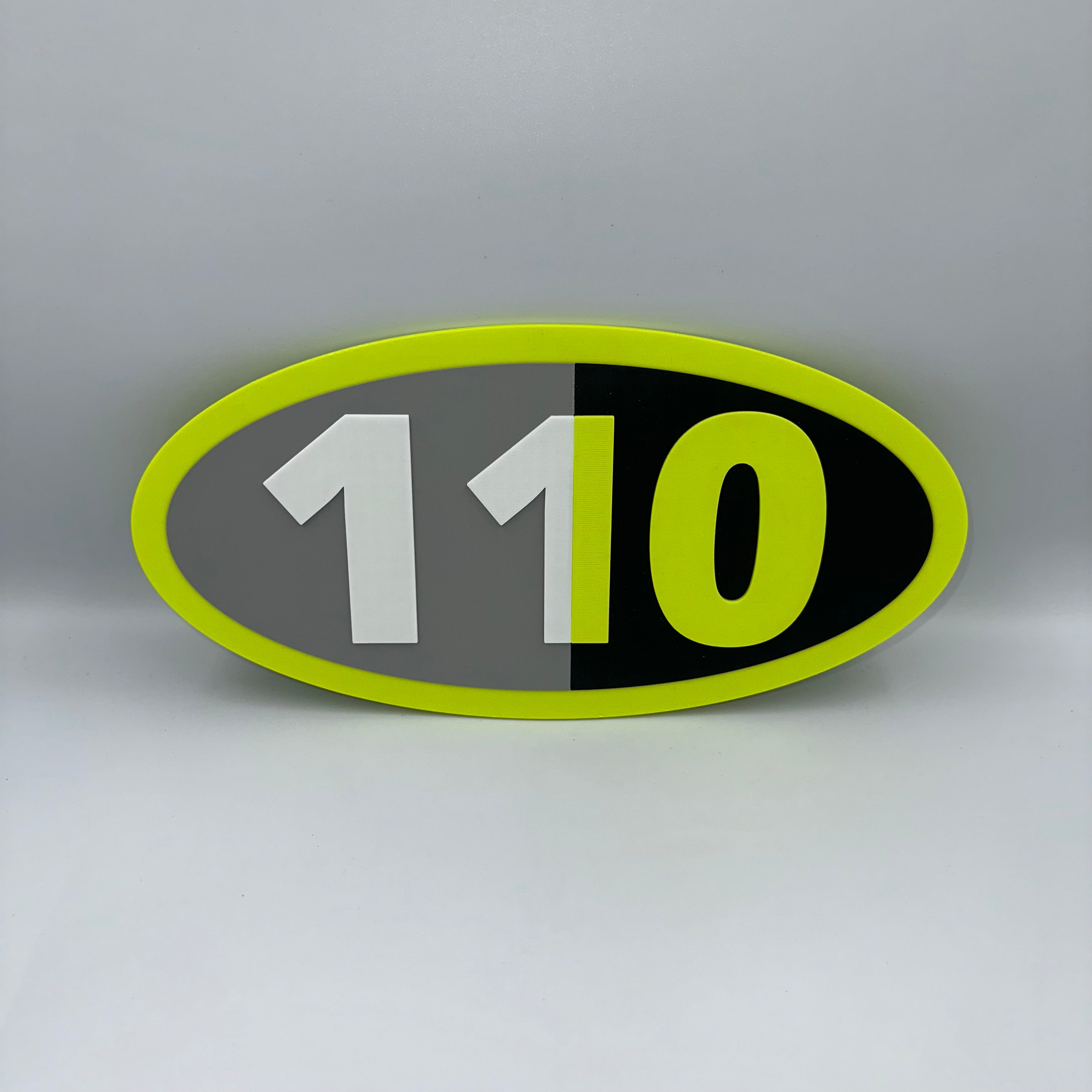 3D 110 SIGN NEON front view