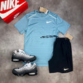 Nike Miler Worn Blue & Challenger Shorts Black front view