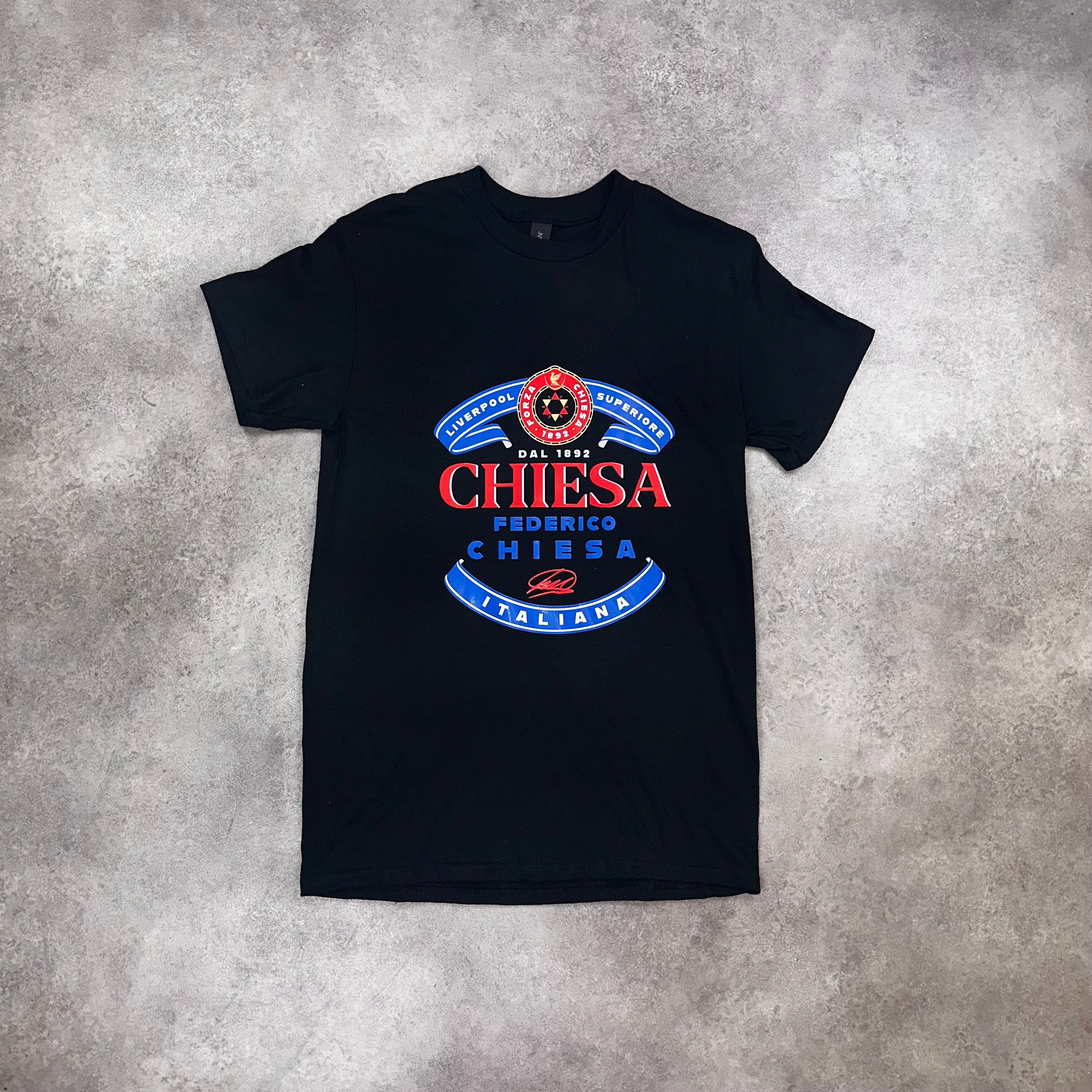 Pint of Chiesa T-shirt - Black detail close-up