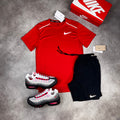 Nike Miler University Red & Challenger Black front view